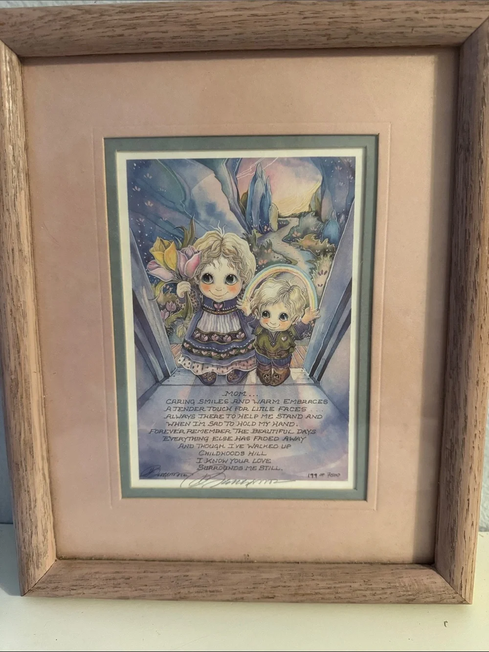 “MOM” Print 1992 Limited Edition Signed Art by Jody Bergsma 199 of 7500
